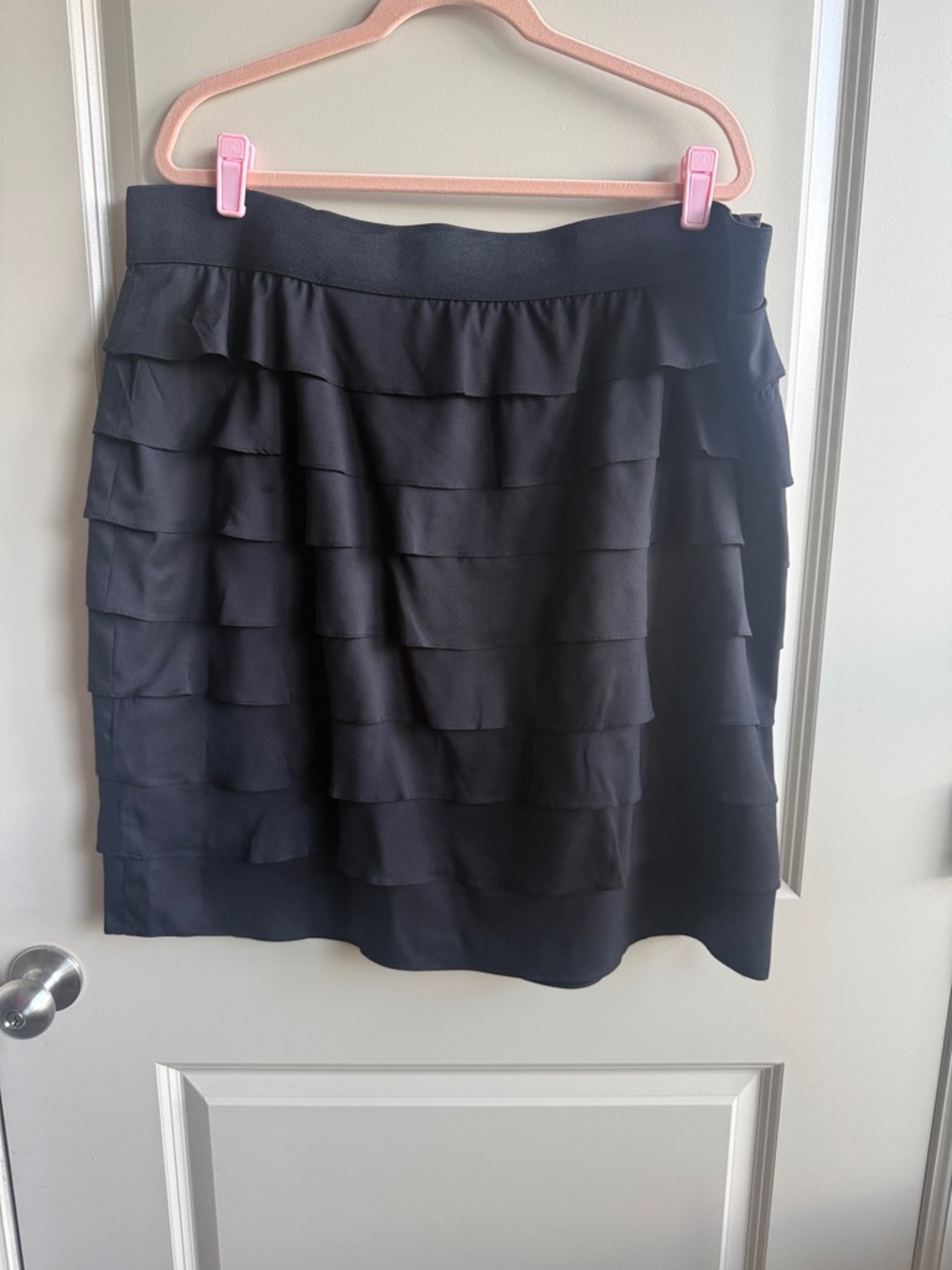 Black Tiered Ruffle Skirt - Women